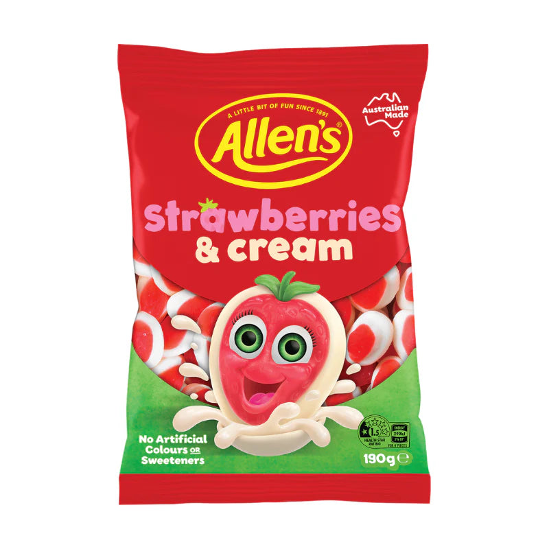 Allen’s strawberries & cream 190g