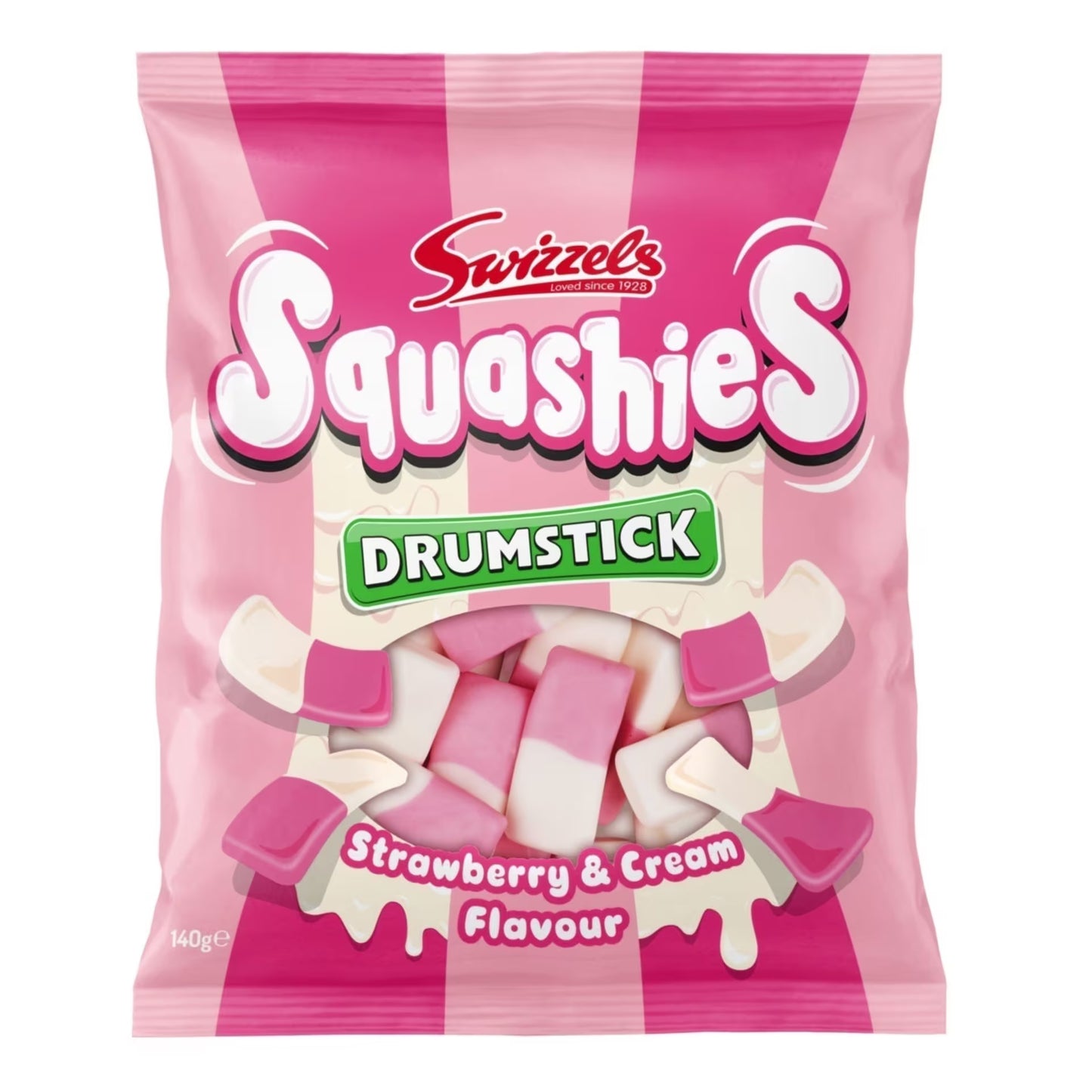 Swizzels drumstick squashies - strawberry & cream 140g