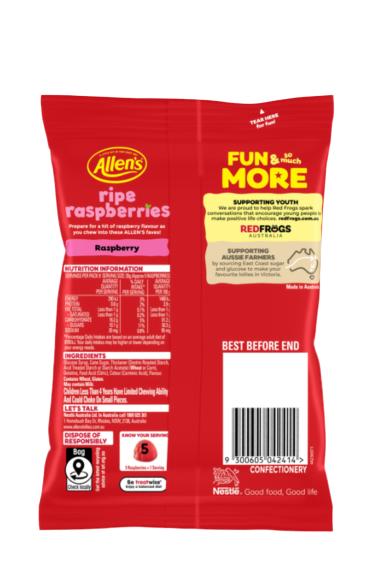 Allen’s ripe raspberries 190g