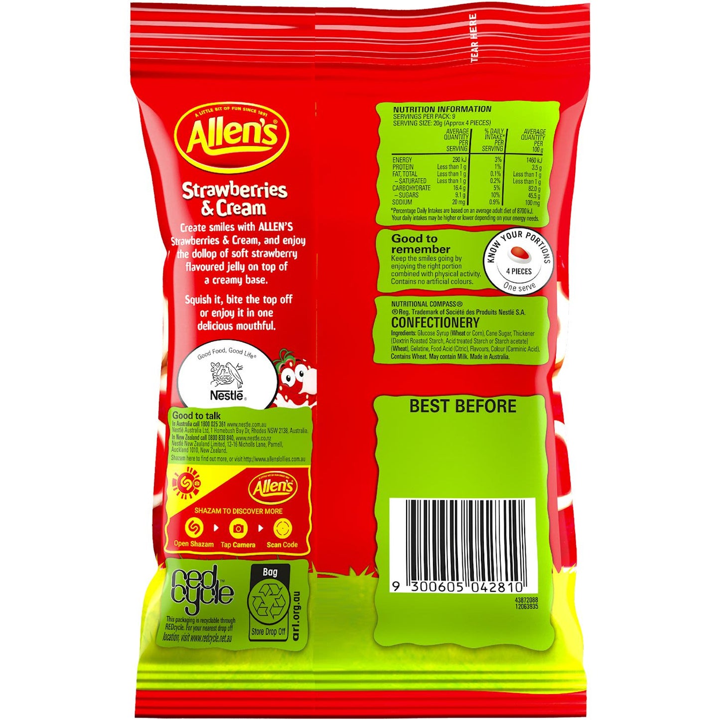 Allen’s strawberries & cream 190g