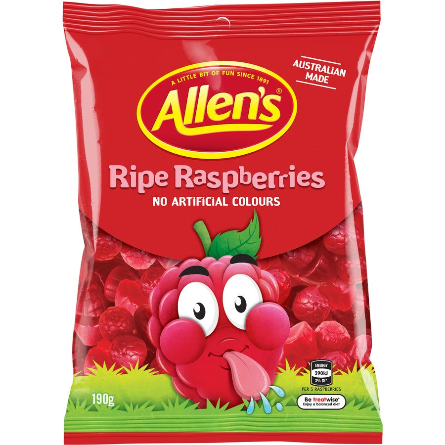 Allen’s ripe raspberries 190g